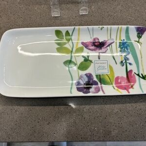 Sandwich Tray by Portmeirion in the Water Garden Pattern - Brand New in Box!